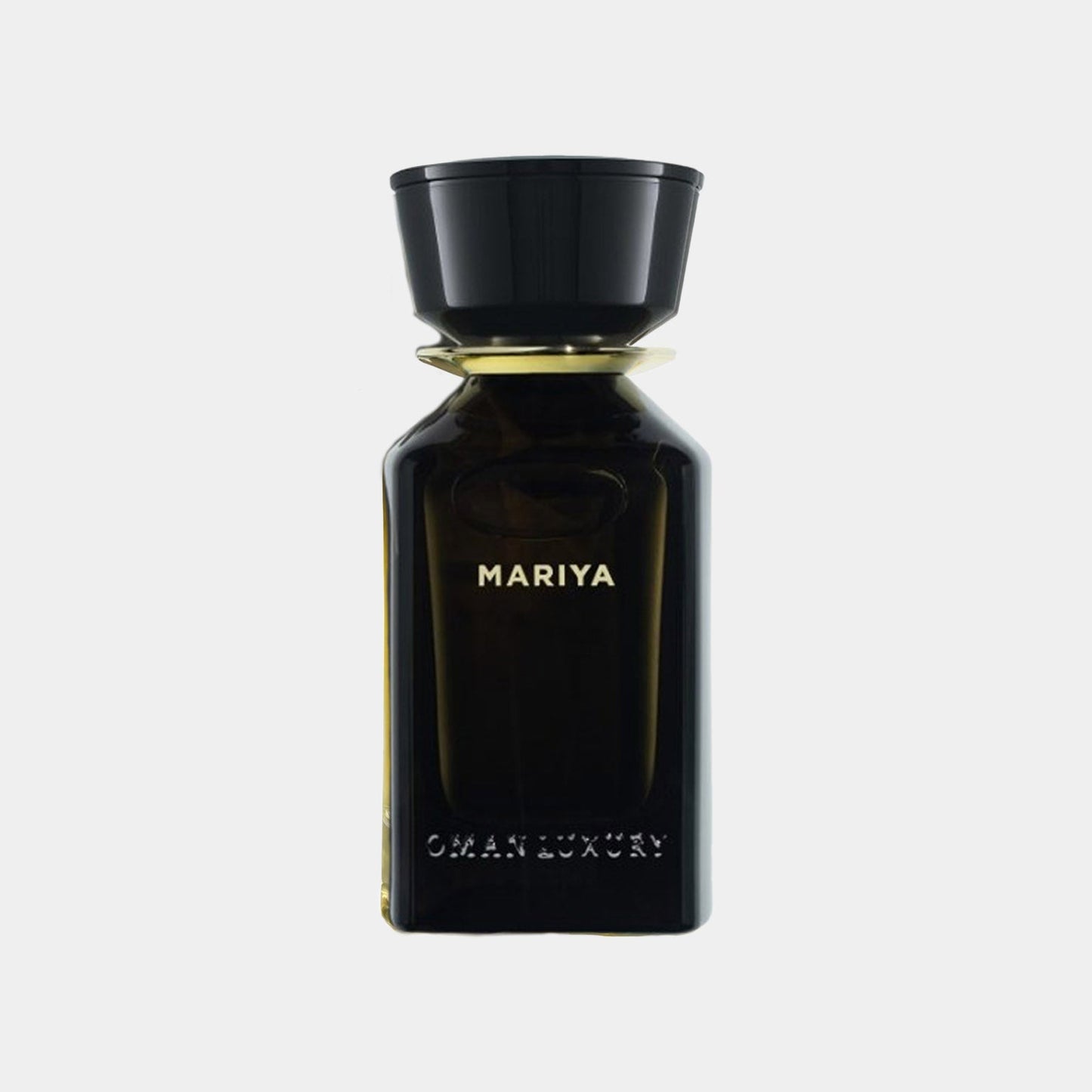 Omanluxury Mariya Sample fragrance bottle, featuring a sleek black design with gold accents and the name 'MARIYA' elegantly displayed on the front.