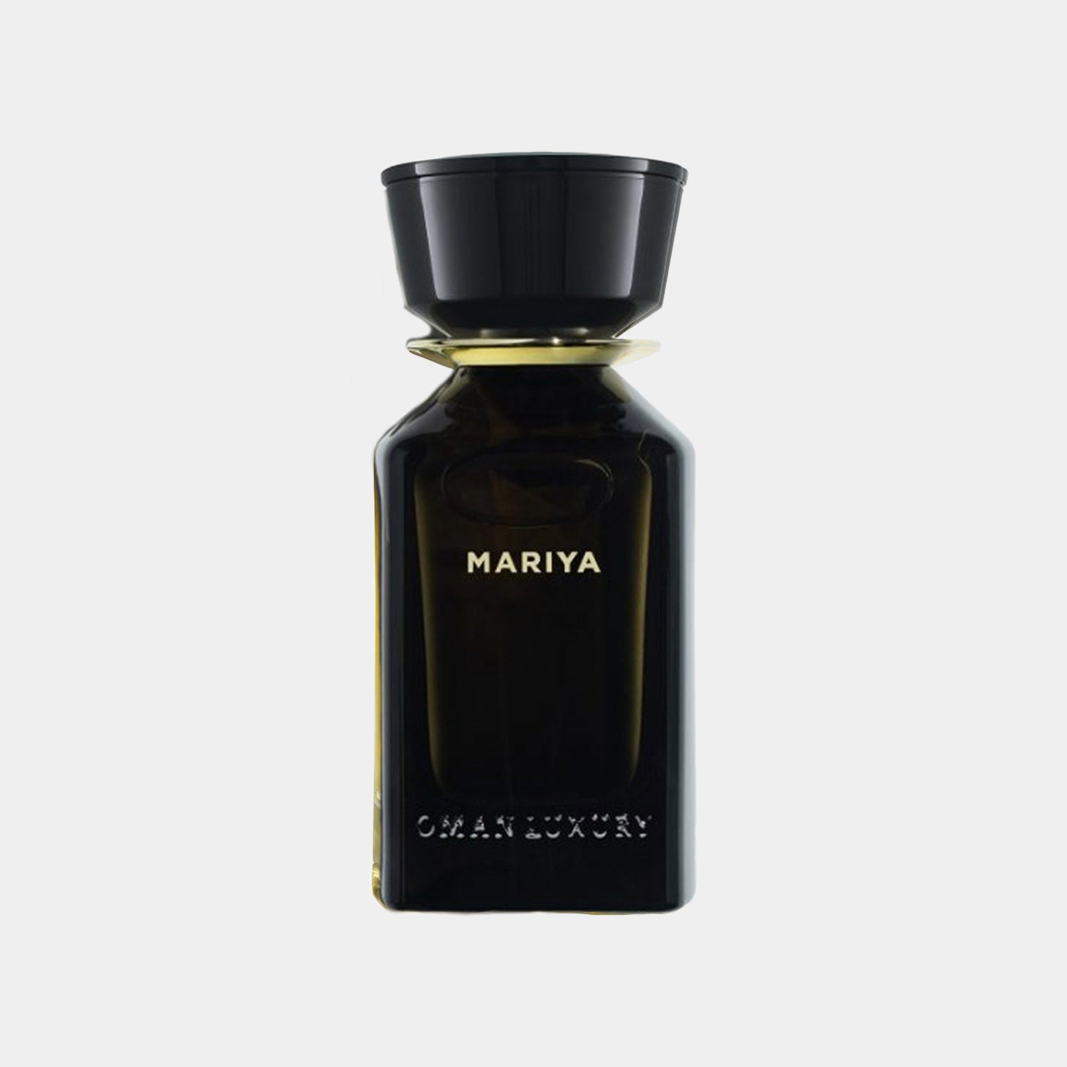 Omanluxury Mariya Sample fragrance bottle, featuring a sleek black design with gold accents and the name 'MARIYA' elegantly displayed on the front.