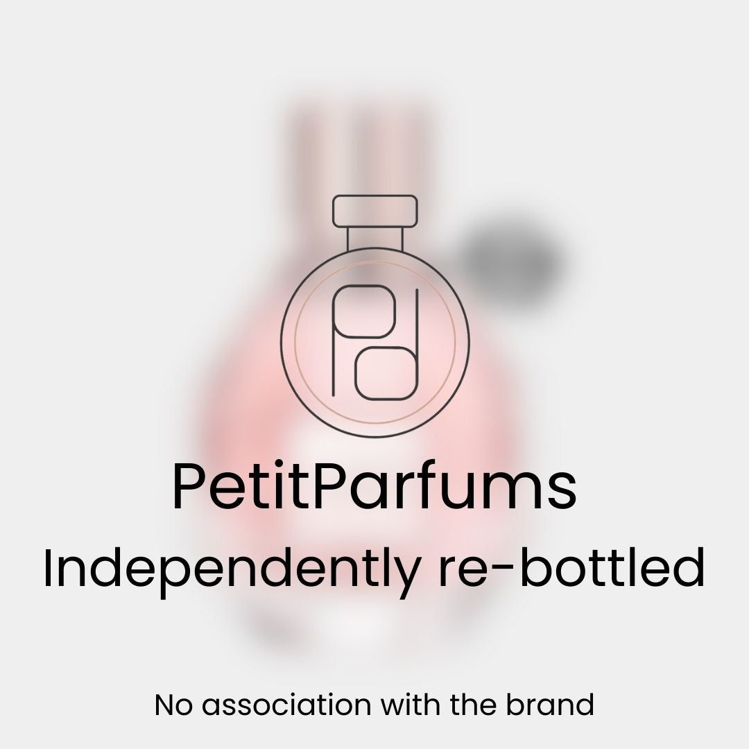 Flowerbomb Sample from PetitParfums, showcasing a re-bottled fragrance in a soft pink bottle, with a clear label indicating no association with the original brand.