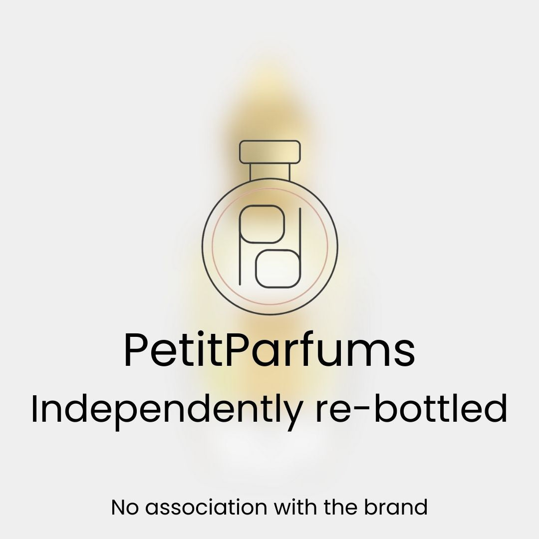 Nio Shooting Stars Collection Sample from PetitParfums, featuring an elegantly designed bottle silhouette with the text 'Independently re-bottled'.