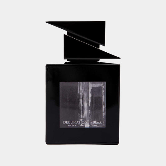 Deklination in Black Parfümflasche