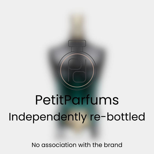 Le Beau Le Parfum EDP Intense Sample from PetitParfums, showcasing a stylishly re-bottled design with a focus on luxury fragrance.