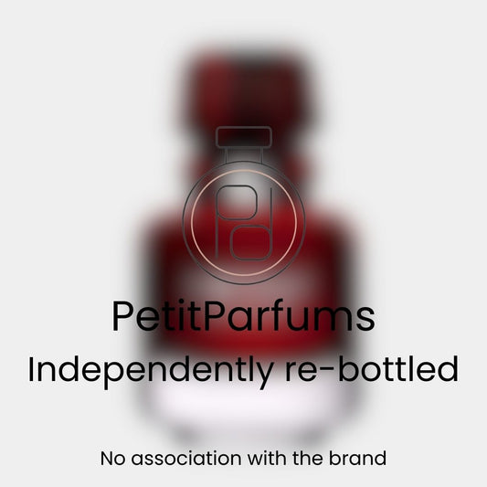 A small, elegant bottle of L'Interdit EDP Rouge, showcasing a rich red hue with stylish branding. The image highlights the product's luxurious design, emphasizing its fragrance appeal.