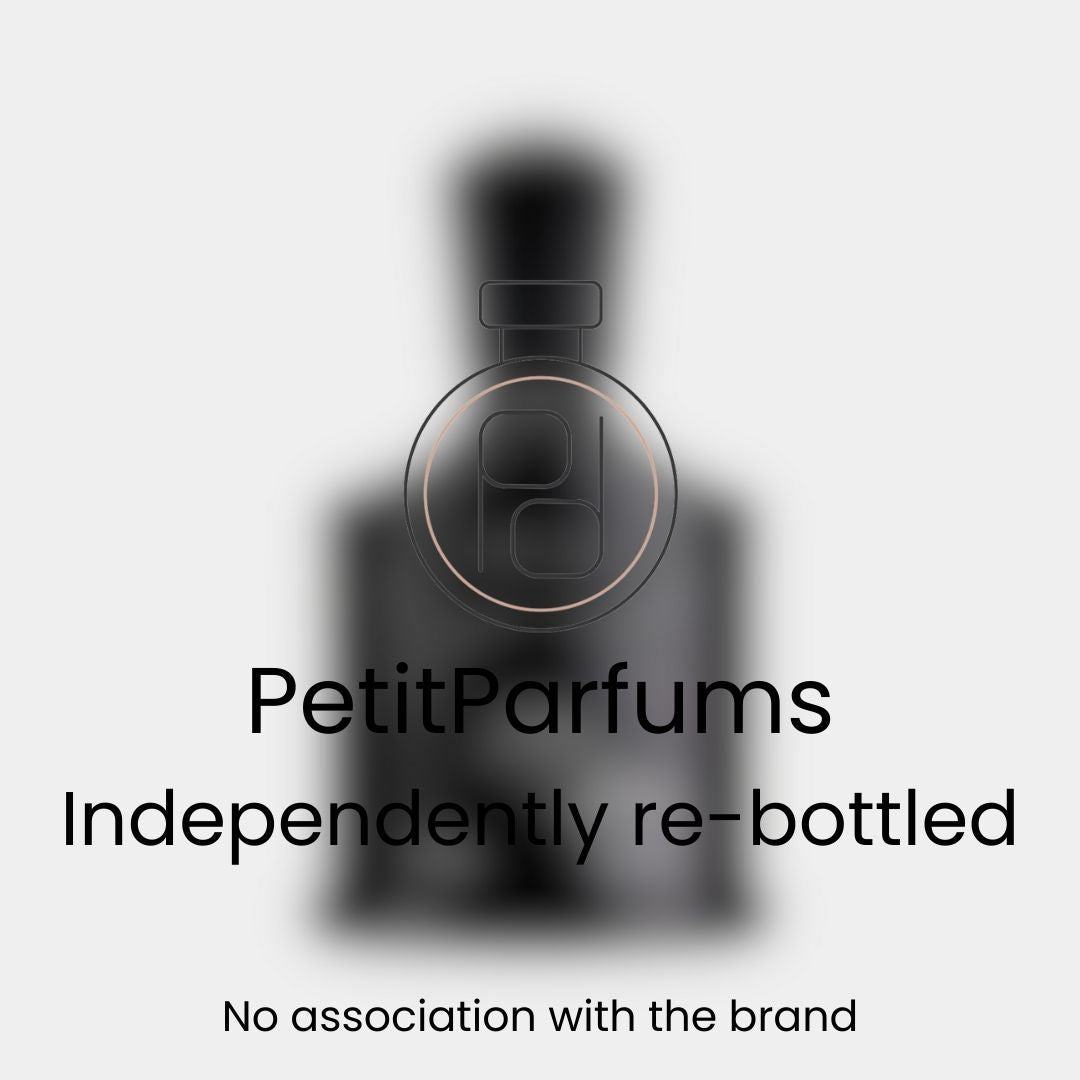 Absolu Aventus Sample, an elegantly re-bottled fragrance by PetitParfums, presented in a sleek, dark bottle with minimalist branding.