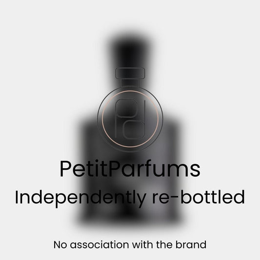 Absolu Aventus Sample, an elegantly re-bottled fragrance by PetitParfums, presented in a sleek, dark bottle with minimalist branding.