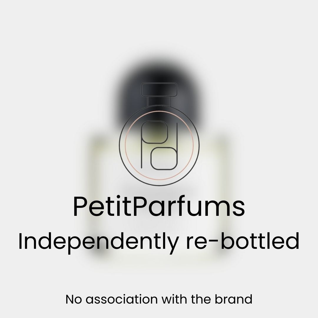 Eleventh Hour Sample from PetitParfums, featuring a re-bottled fragrance with a blurred bottle background. The label indicates no association with the original brand.