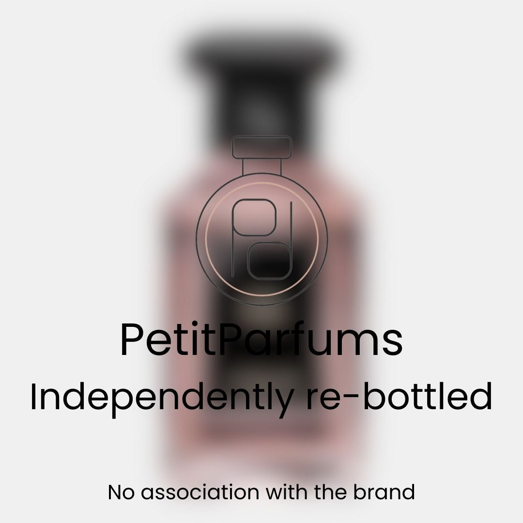 Rose Chérie Sample by PetitParfums, an elegantly re-bottled fragrance featuring soft floral notes. The image showcases a stylized bottle with a sleek design.