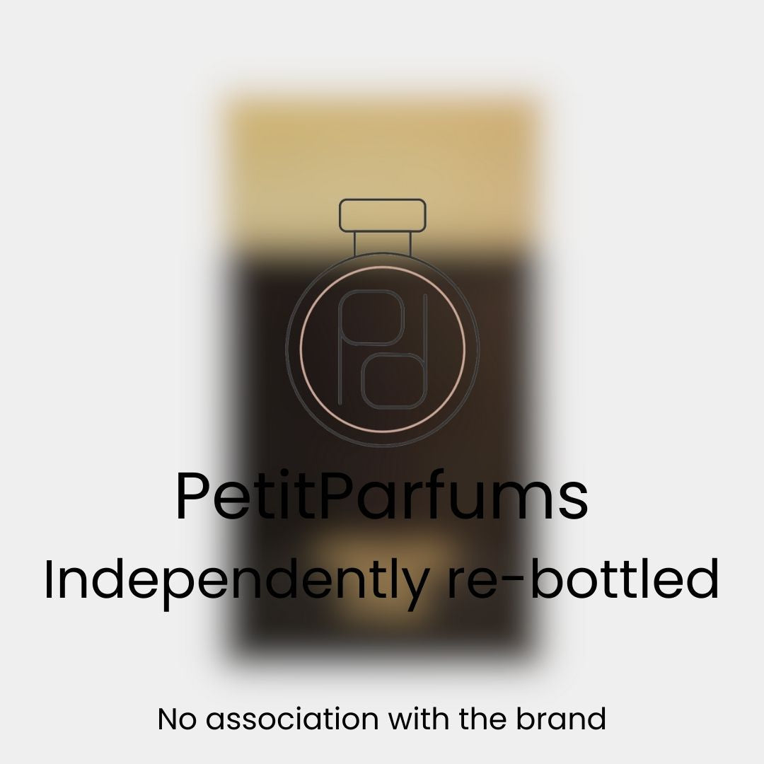 Noir Extreme EDP Sample from PetitParfums, independently re-bottled and presented in a minimalist design. The packaging features a dark, elegant aesthetic.