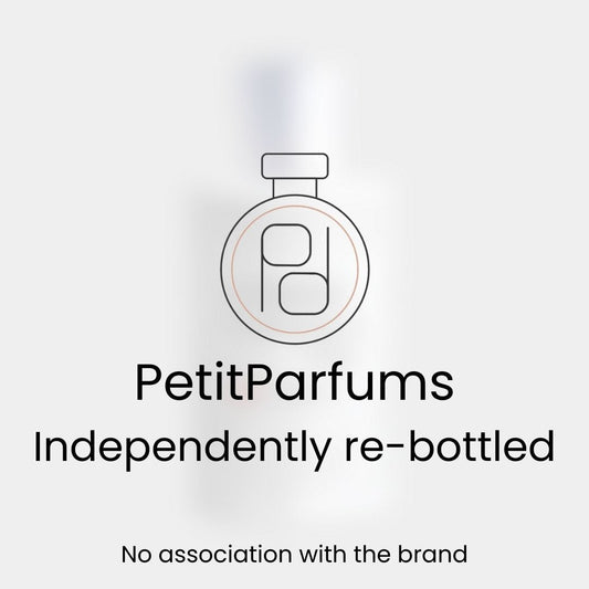 Not A Perfume EDP Sample by PetitParfums, featuring a minimalist design and a clear label indicating it is independently re-bottled with no association to the original brand.