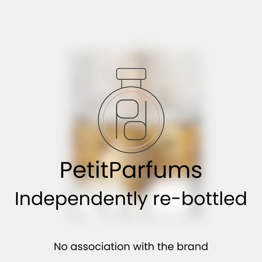 Angels' Share Sample by PetitParfums, a fragrance re-bottled independently, featuring a minimalistic design with a perfume bottle outline.
