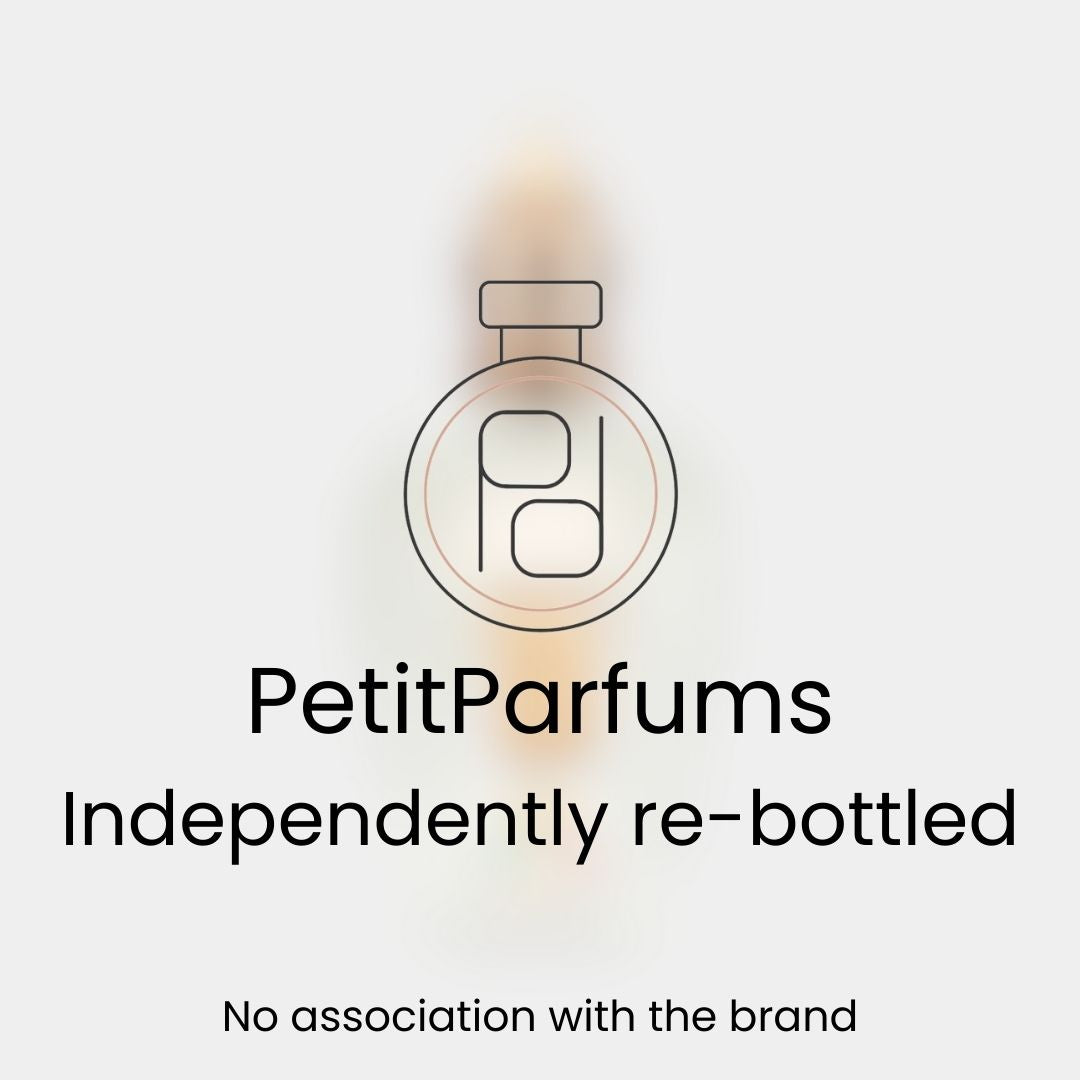 XJ 1861 Naxos Sample by PetitParfums, presented in a minimalist re-bottled design with a logo overlay, indicating no association with the original brand.